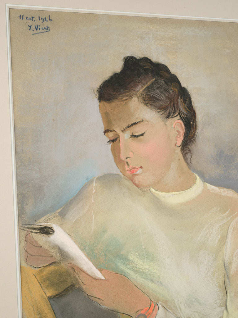 Delicate pastel portrait wall art
