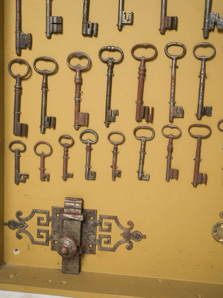 Substantial Key Collection Display Case - approx. 95 keys - 47¼" x 31½"