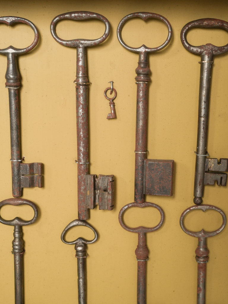 Substantial Key Collection Display Case - approx. 95 keys - 47¼" x 31½"