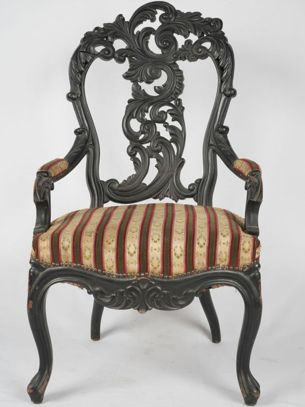 Napoleon III armchair w/ black finish