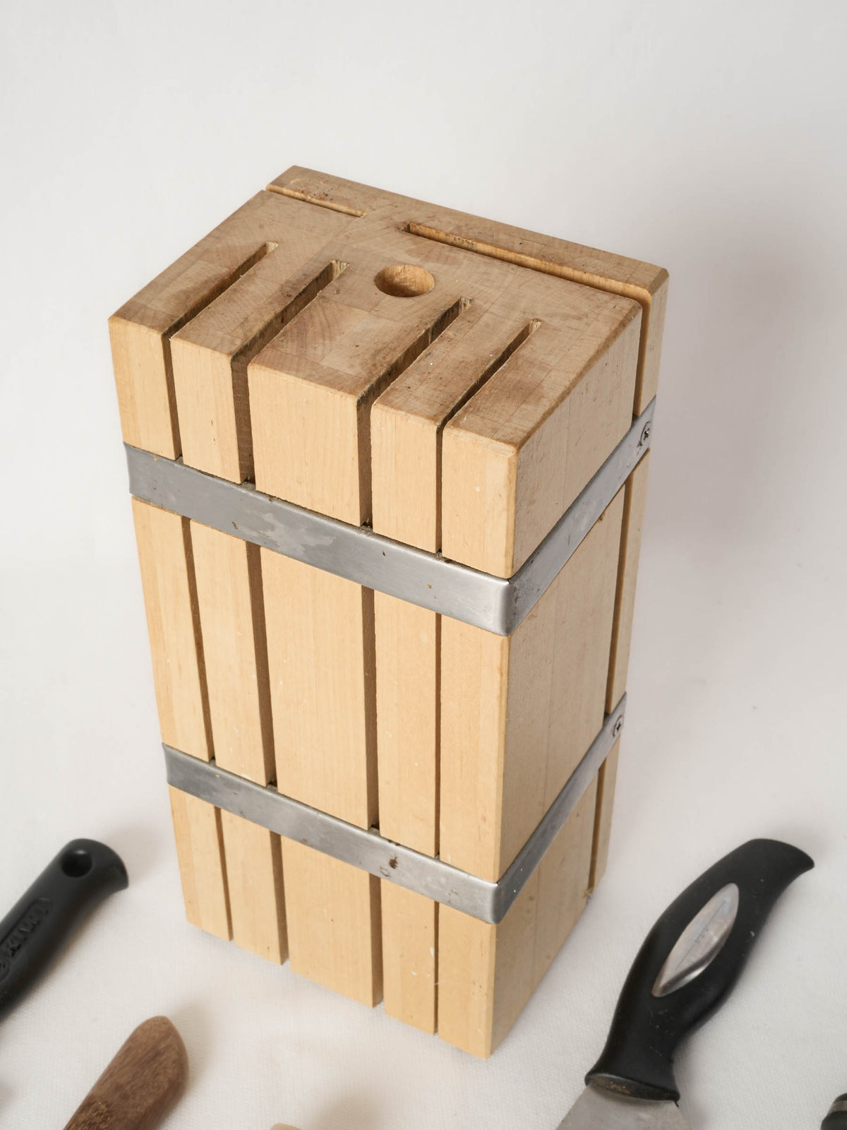 French Knife Set in a Wooden Block from Patricia Wells’s Cooking School - Set 3