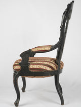 Nineteenth-century matte finish armchair elegance