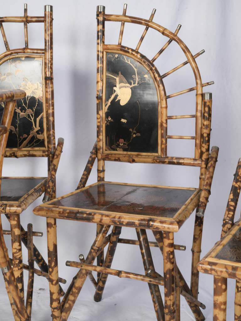 Vintage Parisian bamboo settee