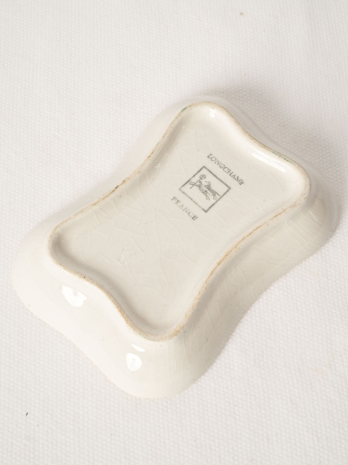 French Ceramic Coin Dish by Longchamp - La Tour d'Argent Crest