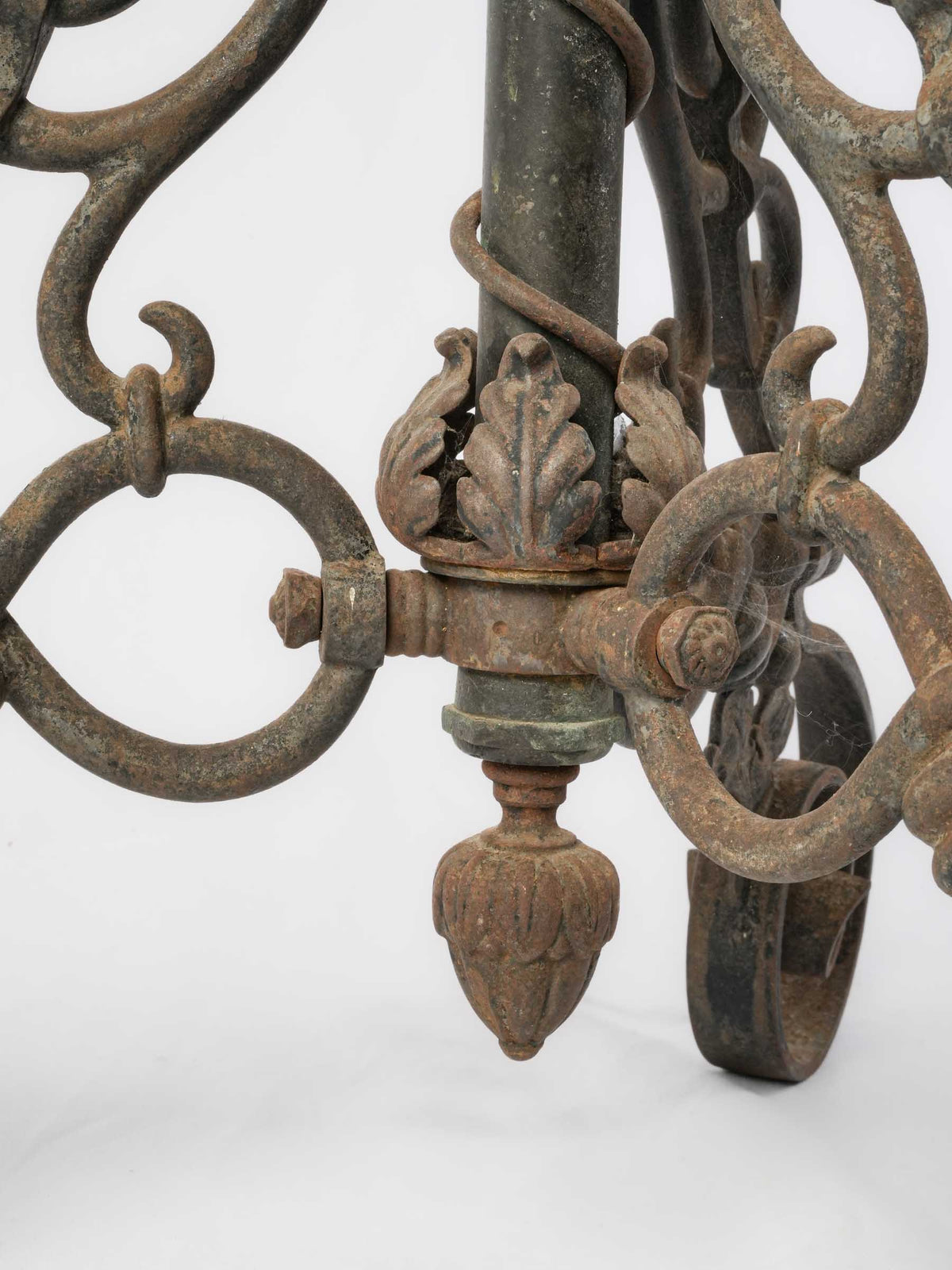 Adjustable  Antique Wrought-Iron Torchère