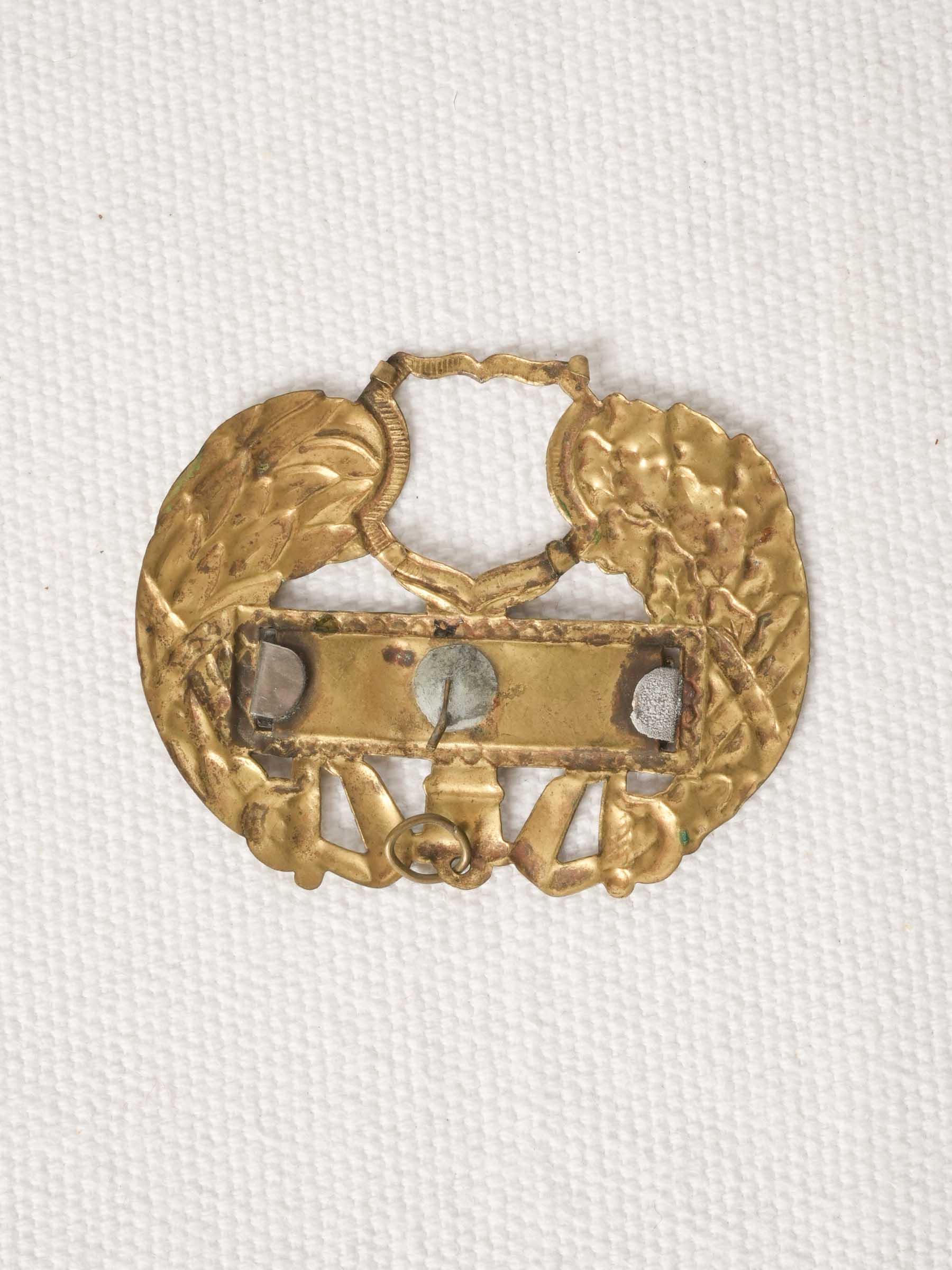 Early 20th Century French Gilt Conscription Badge