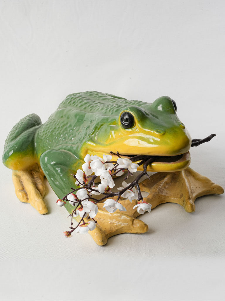 Magnificent vintage sculptural ceramic frog  