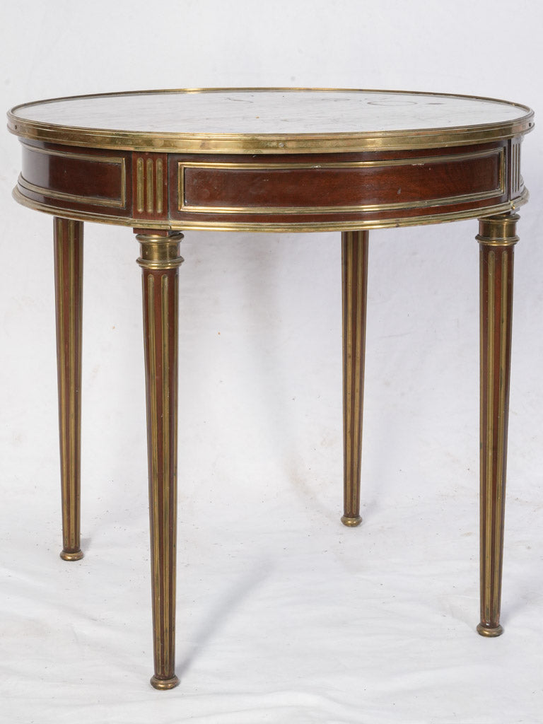 Elegant marble top bouillotte table  