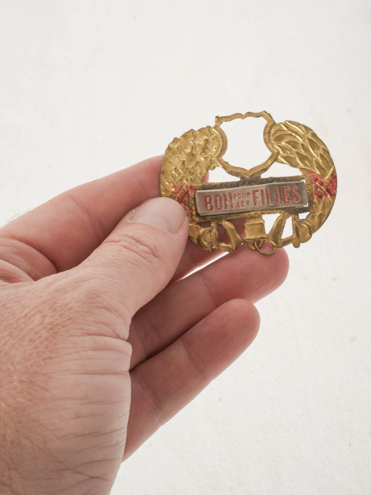 Early 20th Century French Gilt Conscription Badge
