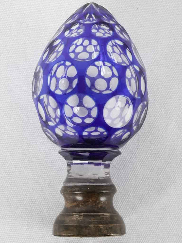 Vintage crystal acorn-shaped balustrade ball