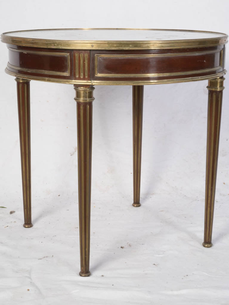 Finely veined marble drinks table  