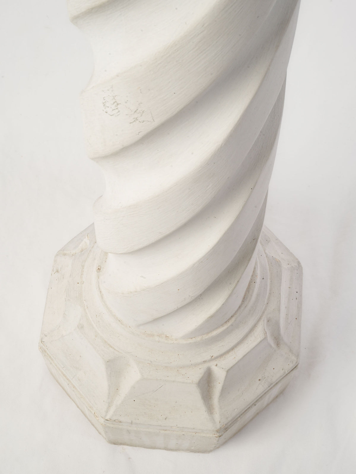 Mid-20th-Century Plaster Pedestal w/ Twisted Column - 46½"