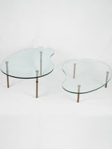 Vintage kidney bean glass coffee tables Enzo Mari for Zanotta 1987 - 65¼"