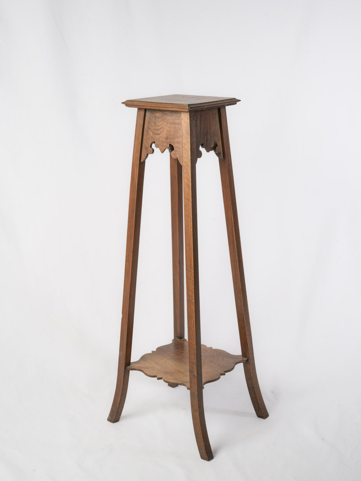Art Nouveau Walnut Pedestal Stand, circa 1900 - 39¾"