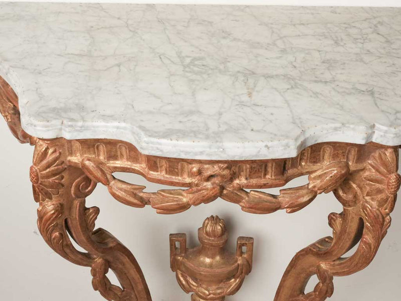 Secure wall-fixed antique console table