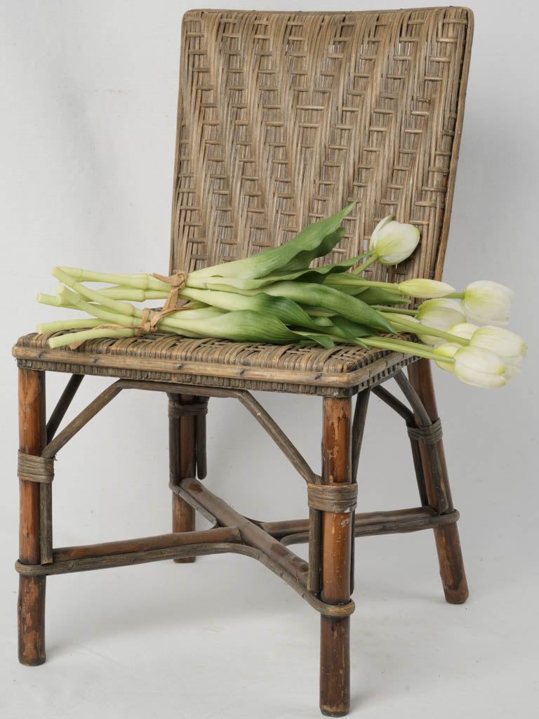 Vintage French wicker children's chair