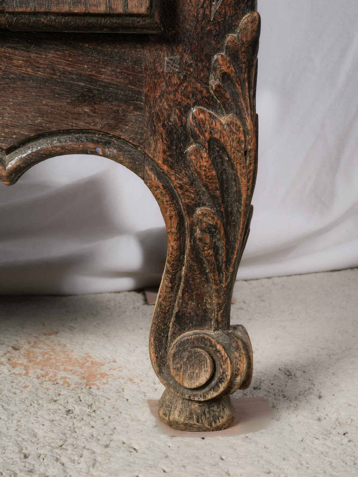 Charming Antique French Country Kitchen Cupboard with Rustic Patina - 51½" x 53½"