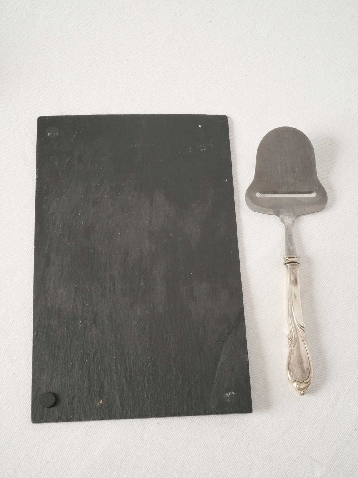 Slate Cheese Board and Antique Cheese Slicer
