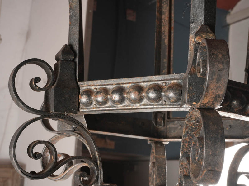Large 19th century wrought iron lantern
