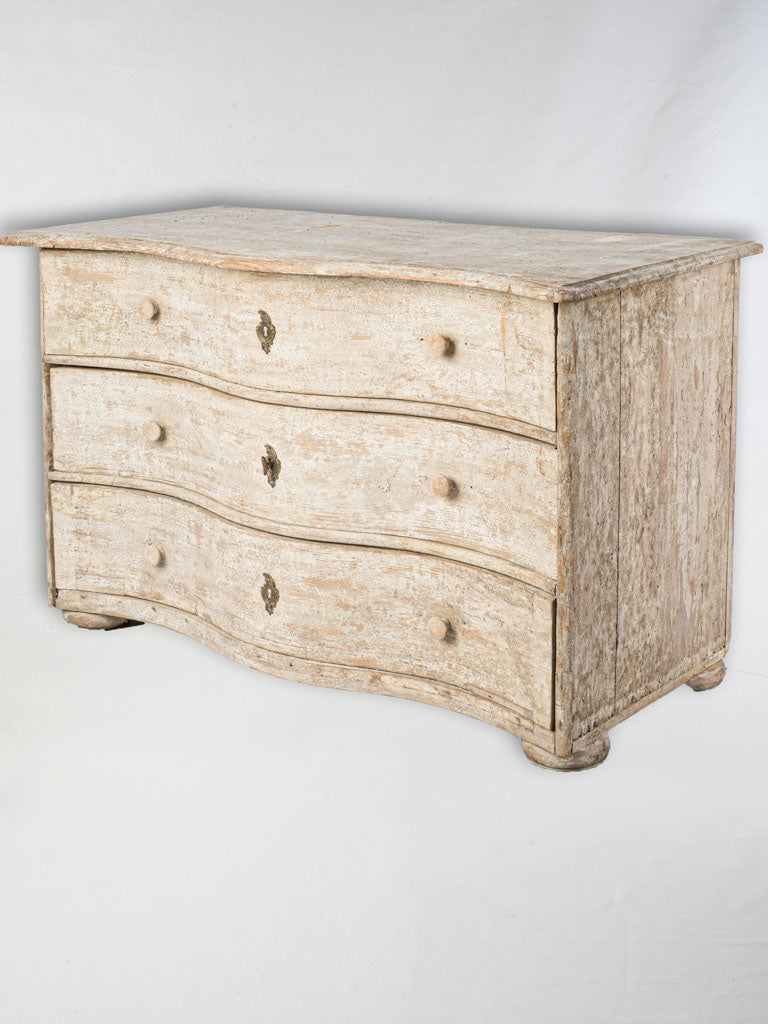 18th Century Dutch Serpentine Commode w/ Distressed Patina - 31½" x 51½"