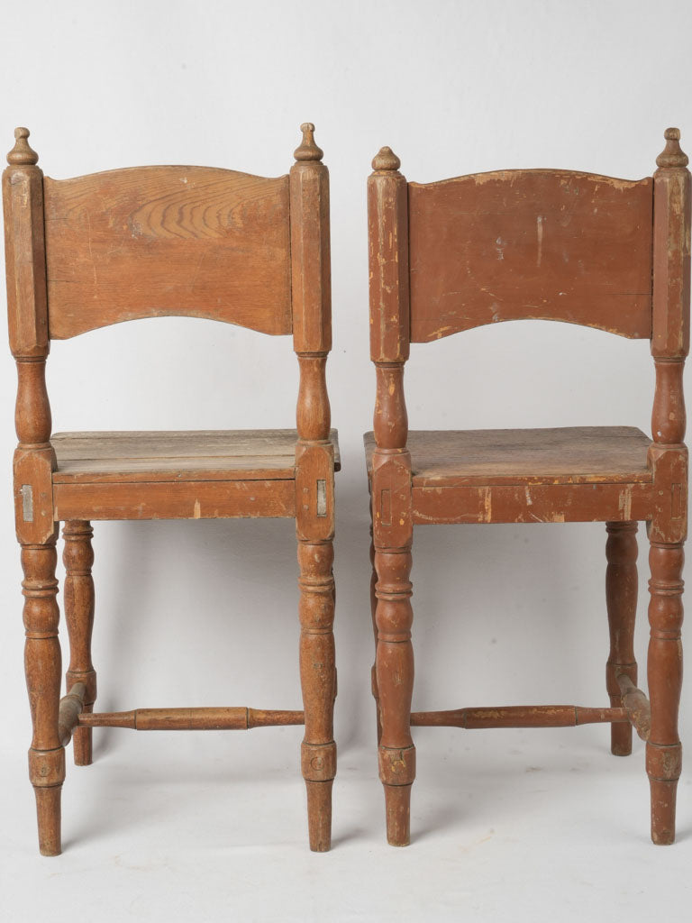 Distressed early 20th-century country-style seats