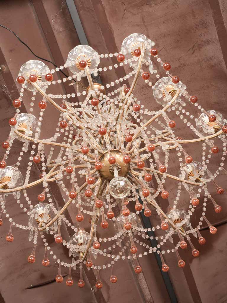 Majestic 19th-century coral chandelier