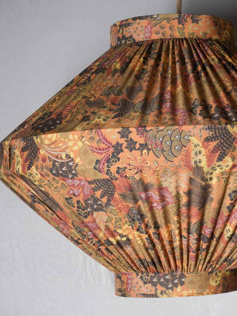 Handcrafted pleated fabric lampshade    