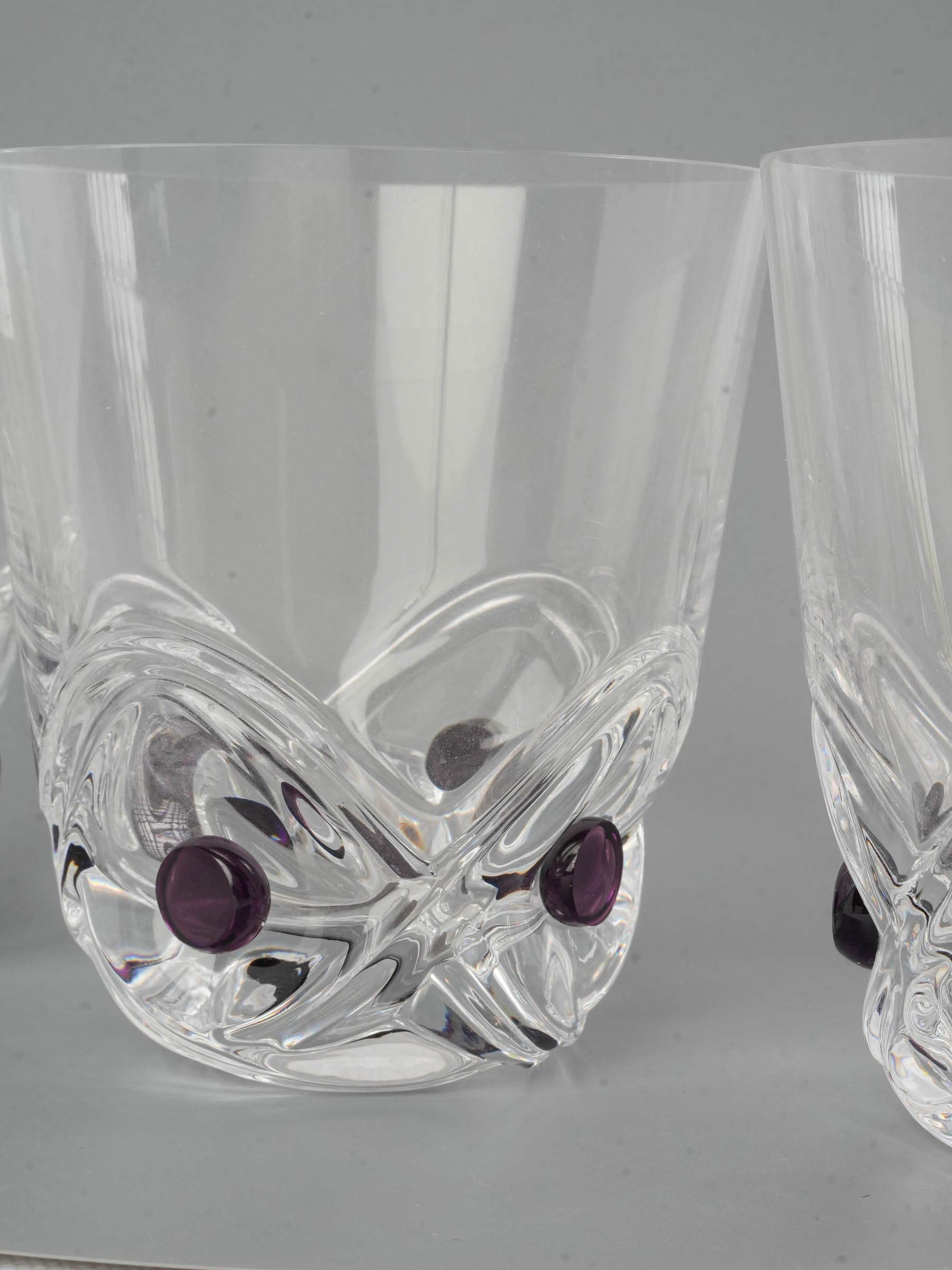 Elegant amethyst-embellished drinkware collection