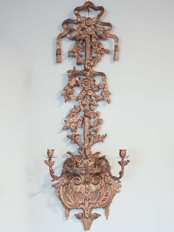 PAIR of 19th century Louis XVI style wall sconces - candles 40½"