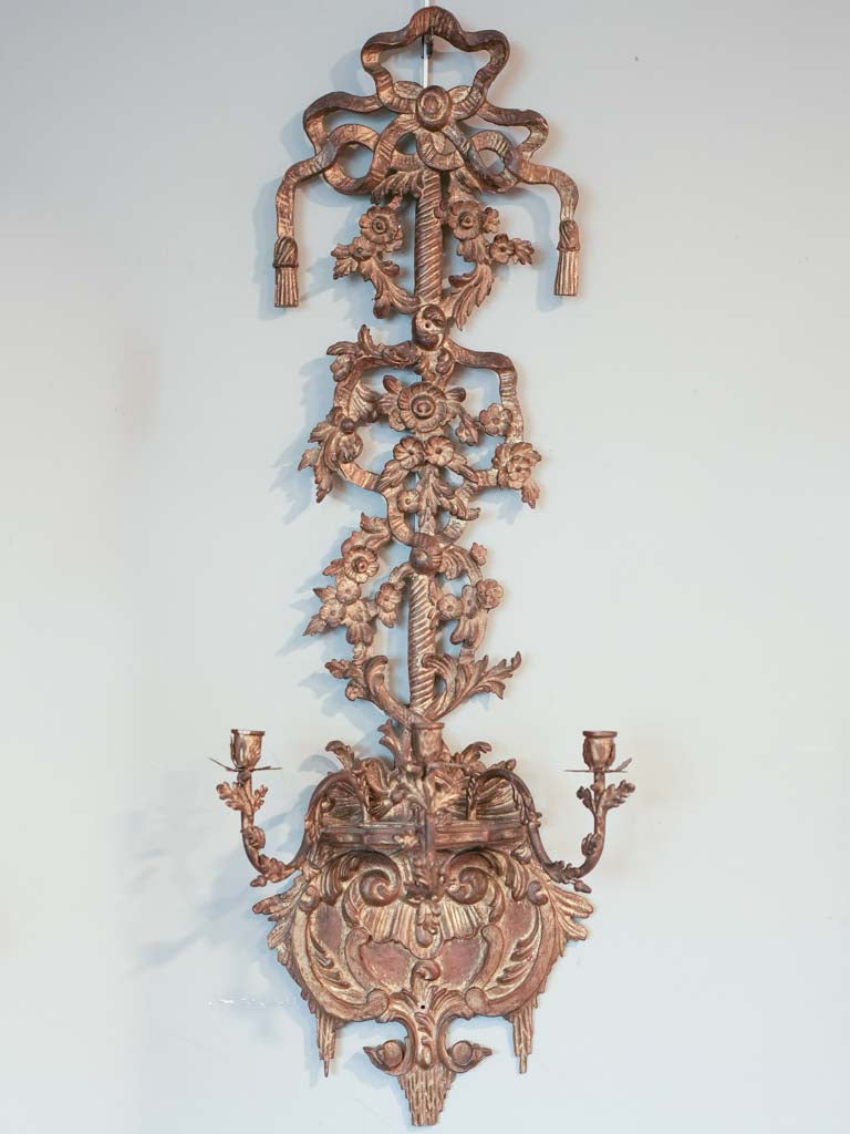 Superbly decorated antique French wall sconces
