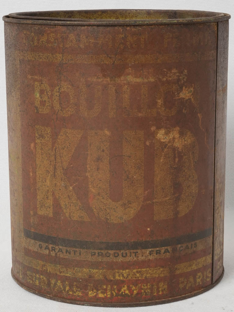 Vintage French KUB Bouillon Metal Round Container (1940s-1950s) - 9 ...