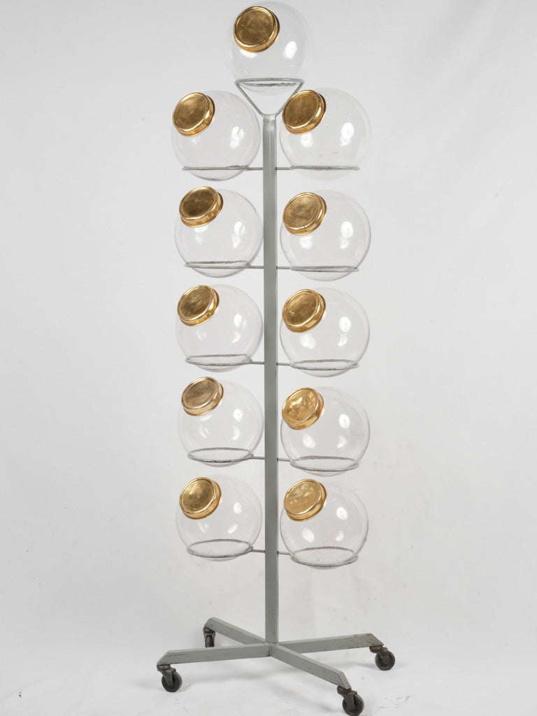 Vintage French Glass Candy Display Stand