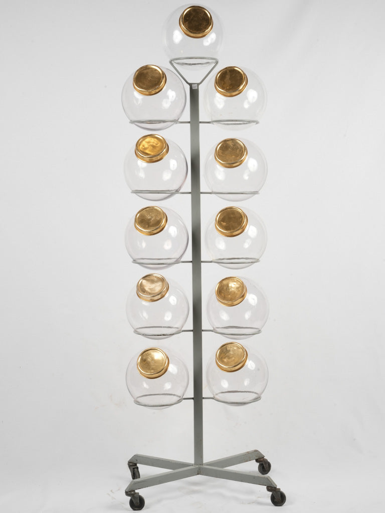 Industrial Brass Multi-Tiered Storage Piece