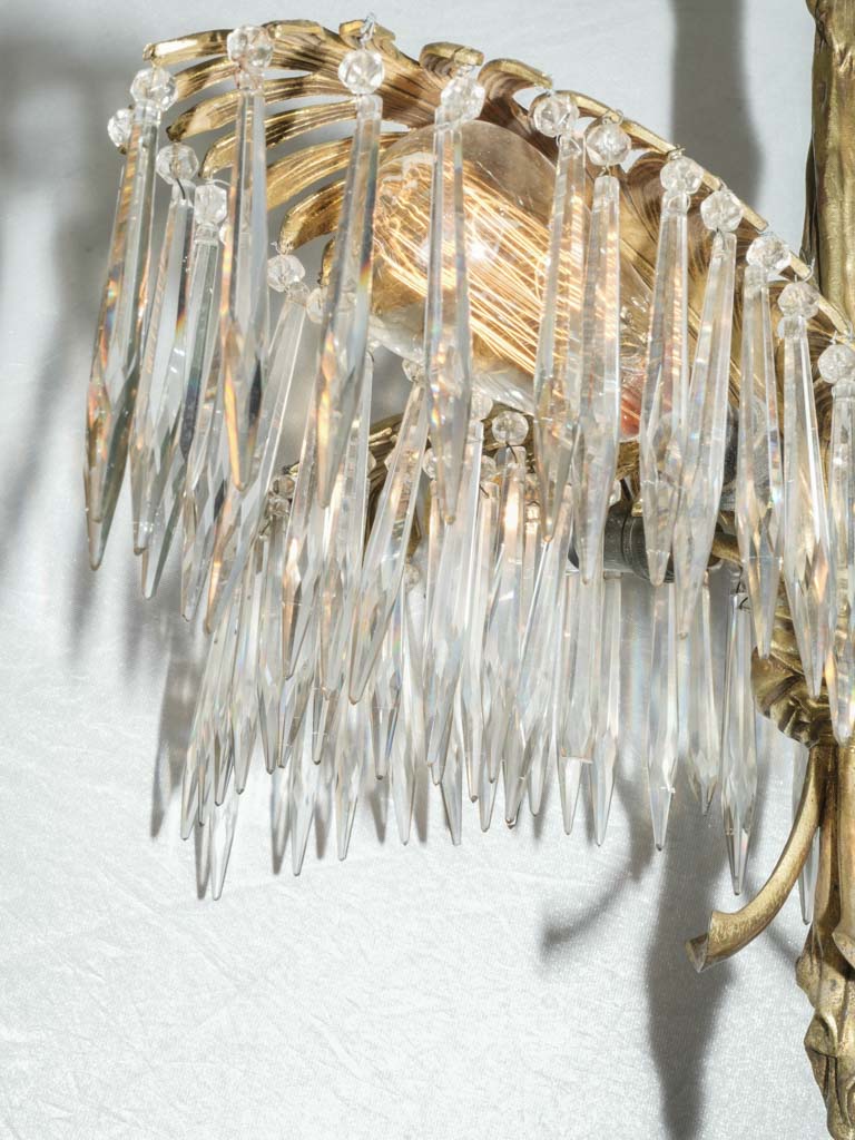 Vintage palm leaf chandelier