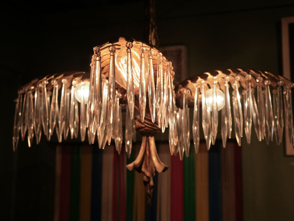 Timeless gold frond chandelier