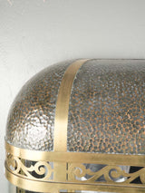 Vintage hammered brass wall showcase