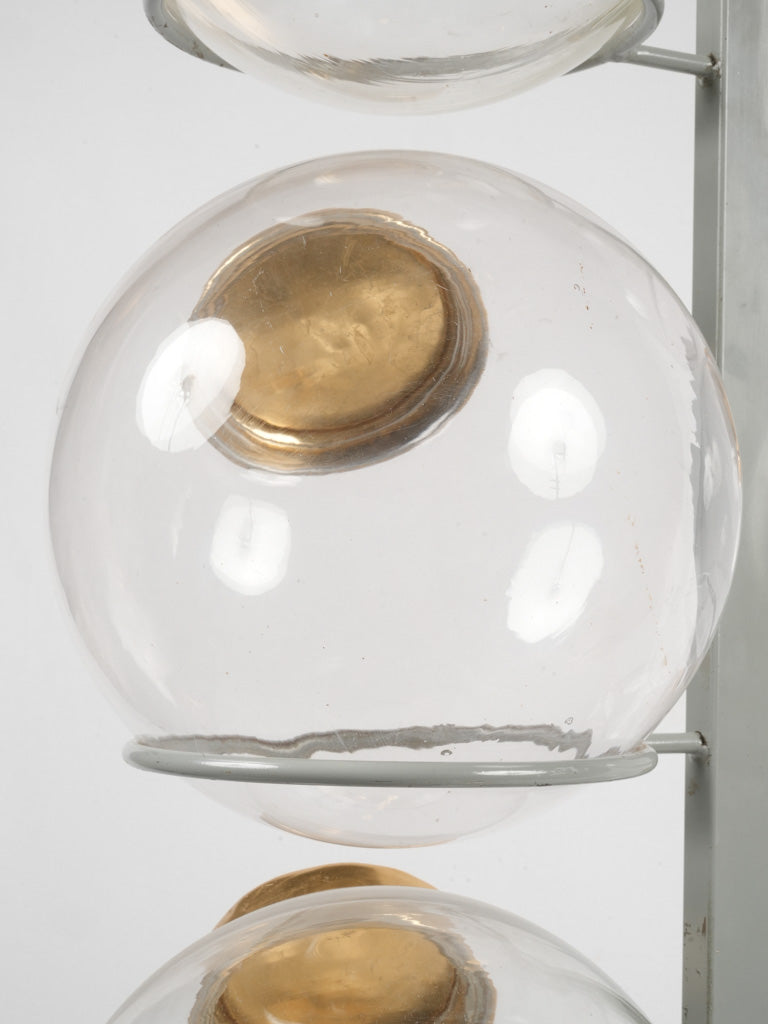 Retro Brass Glass Multi-Tiered Display