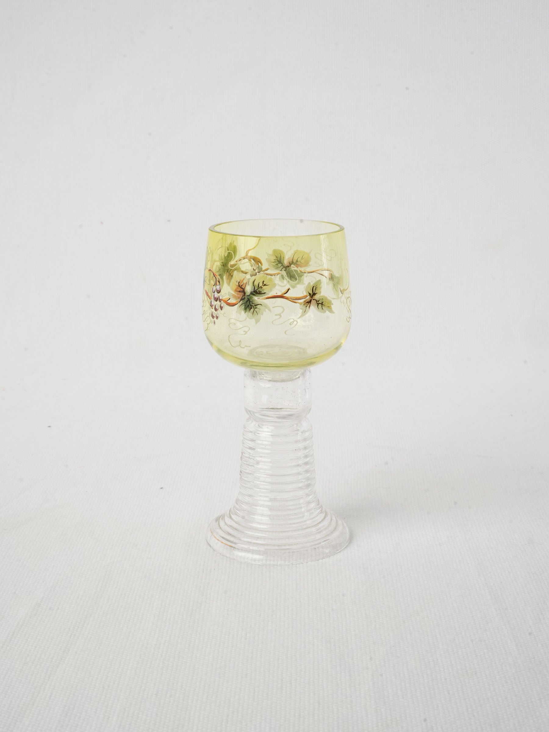 Delicate Late 19th Century Bohemian Blown And Enameled Glass - 5½"