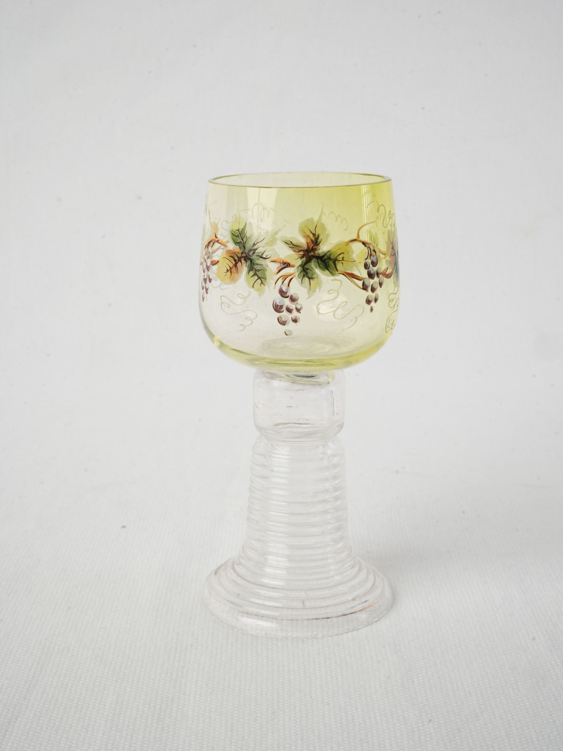 Elegant yellow vintage collectible goblet