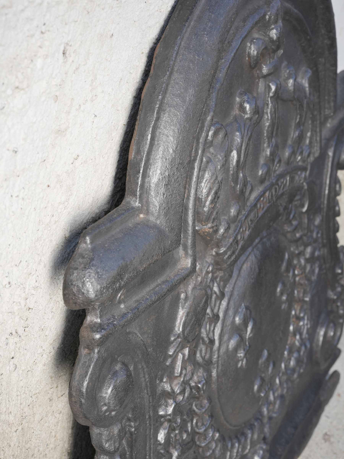 Antique French Cast-Iron Fireback w/ Royal French Coat of Arms - 31½" x 30"