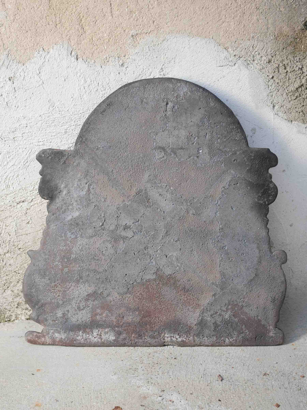 Antique French Cast-Iron Fireback w/ Royal French Coat of Arms - 31½" x 30"
