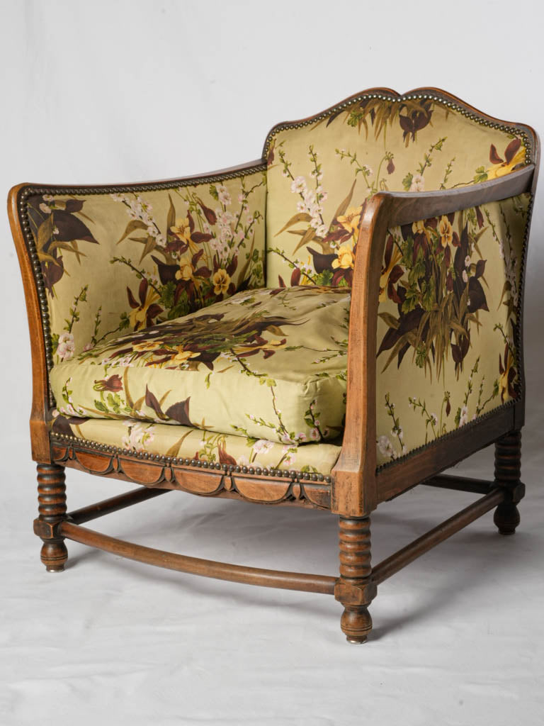 Curved French vintage armchairs  