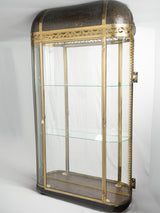Antique brass-mirrored floating display case