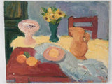 Colorful oil on board artwork