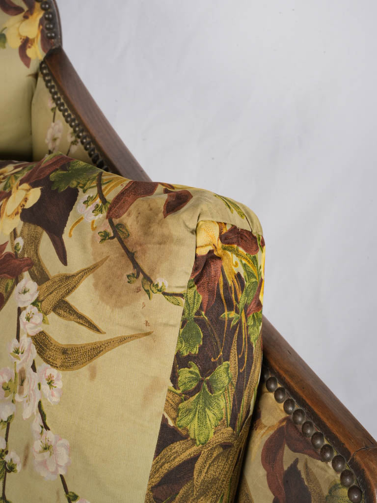 Antique oak French armchairs  