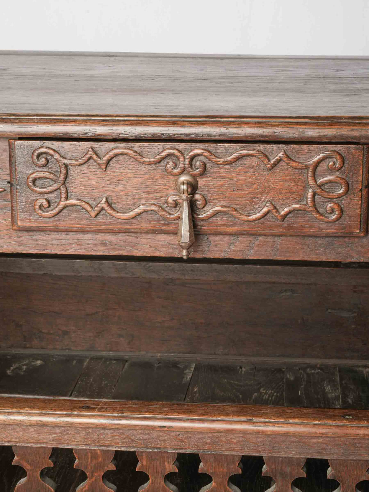 Small 19th-Century French Country Vaisselier w/ Openwork Galleries - 46½" x 33½"