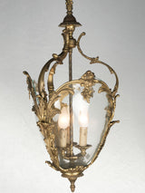 Vintage bronze Rococo-style chandelier lantern