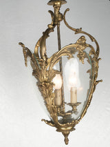 Classical curved glass entryway chandelier
