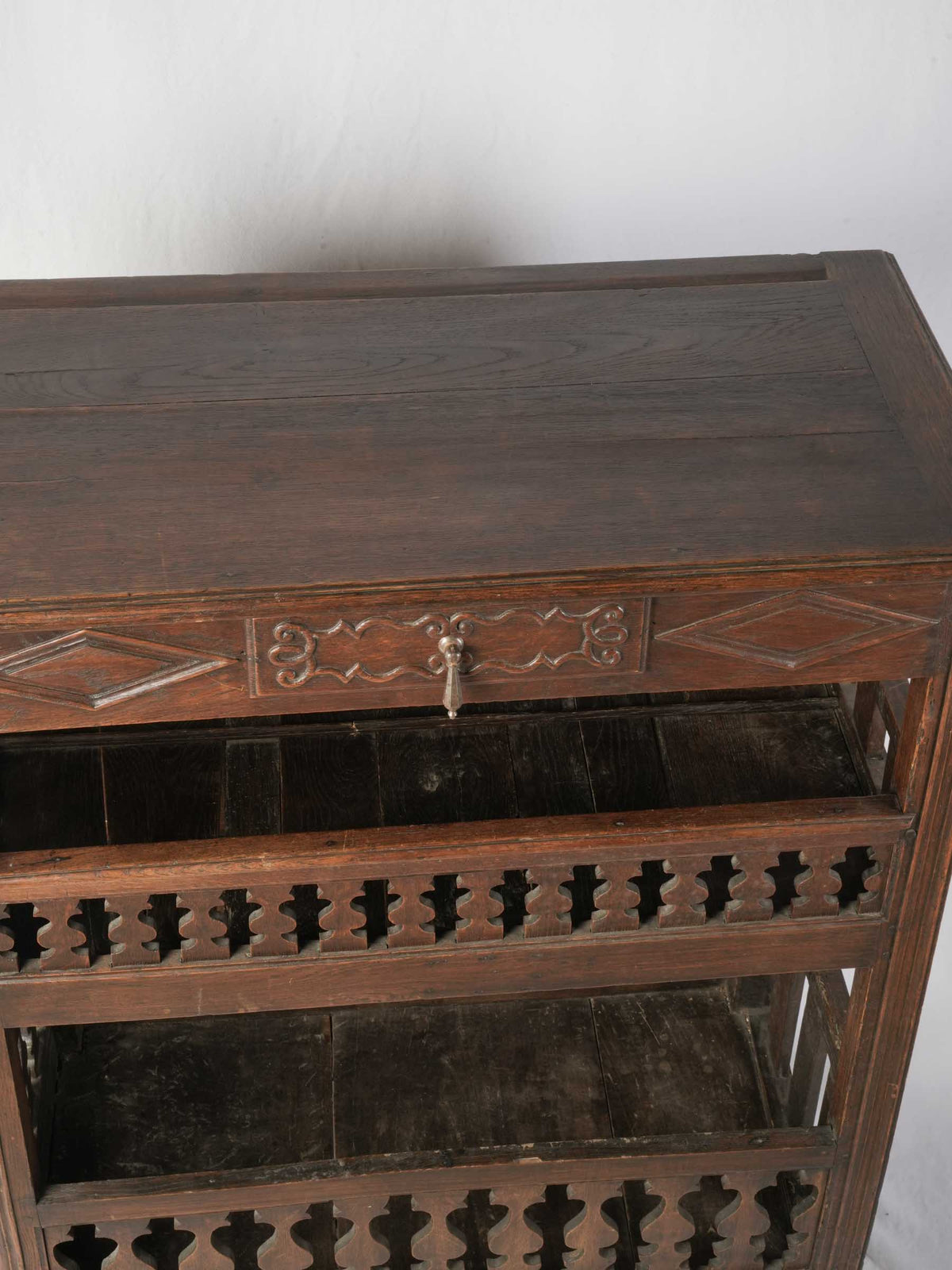 Small 19th-Century French Country Vaisselier w/ Openwork Galleries - 46½" x 33½"