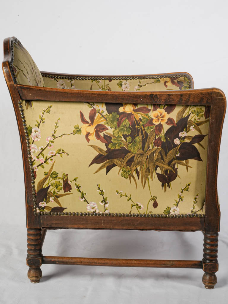 Stylish antique upholstered armchairs  